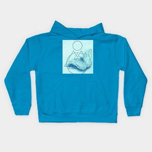 Butterfly in an abstract landscape Kids Hoodie